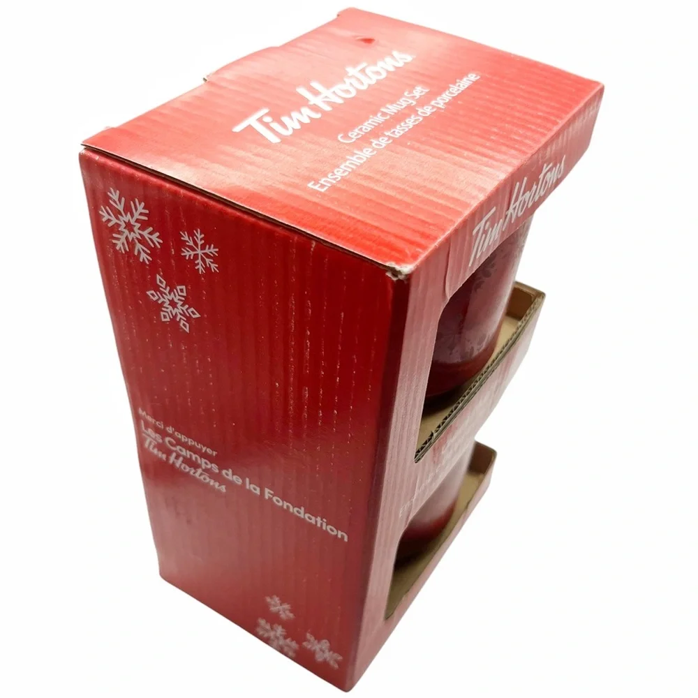 🆕 Set of 2 Tim Hortons Snowflake Mugs - Picture 2 of 6